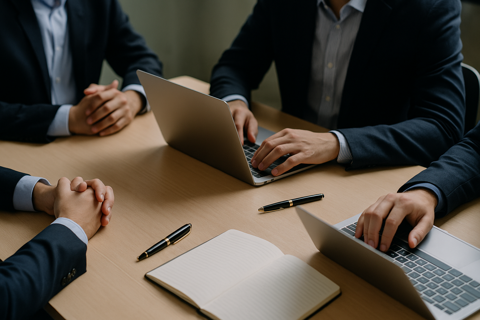 Professional meeting without faces